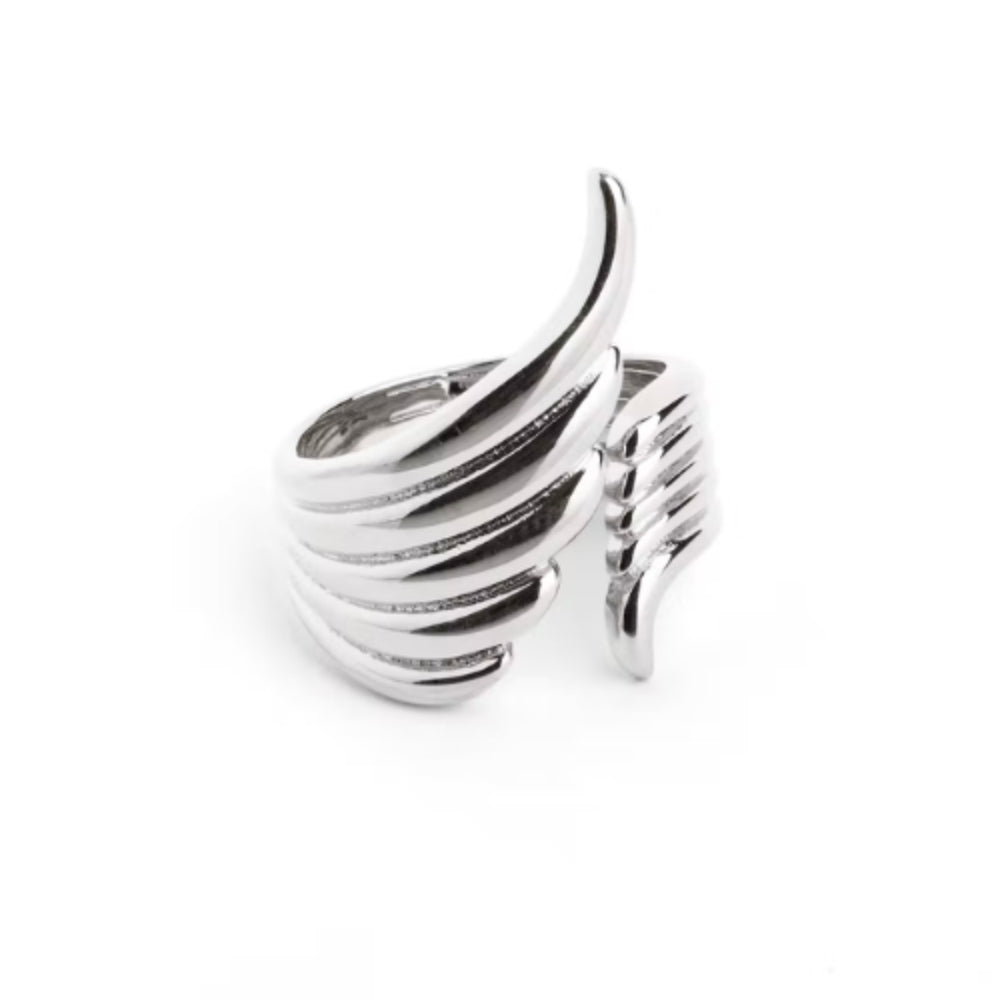 Bague ailes rock argent modifiable