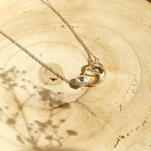 Collier Anneaux entrelacés avec cristal Swarovski®