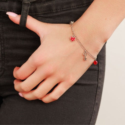 Bracelet porte bonheur rubis