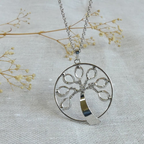 Sautoir arbre de vie avec cristaux Swarovski®