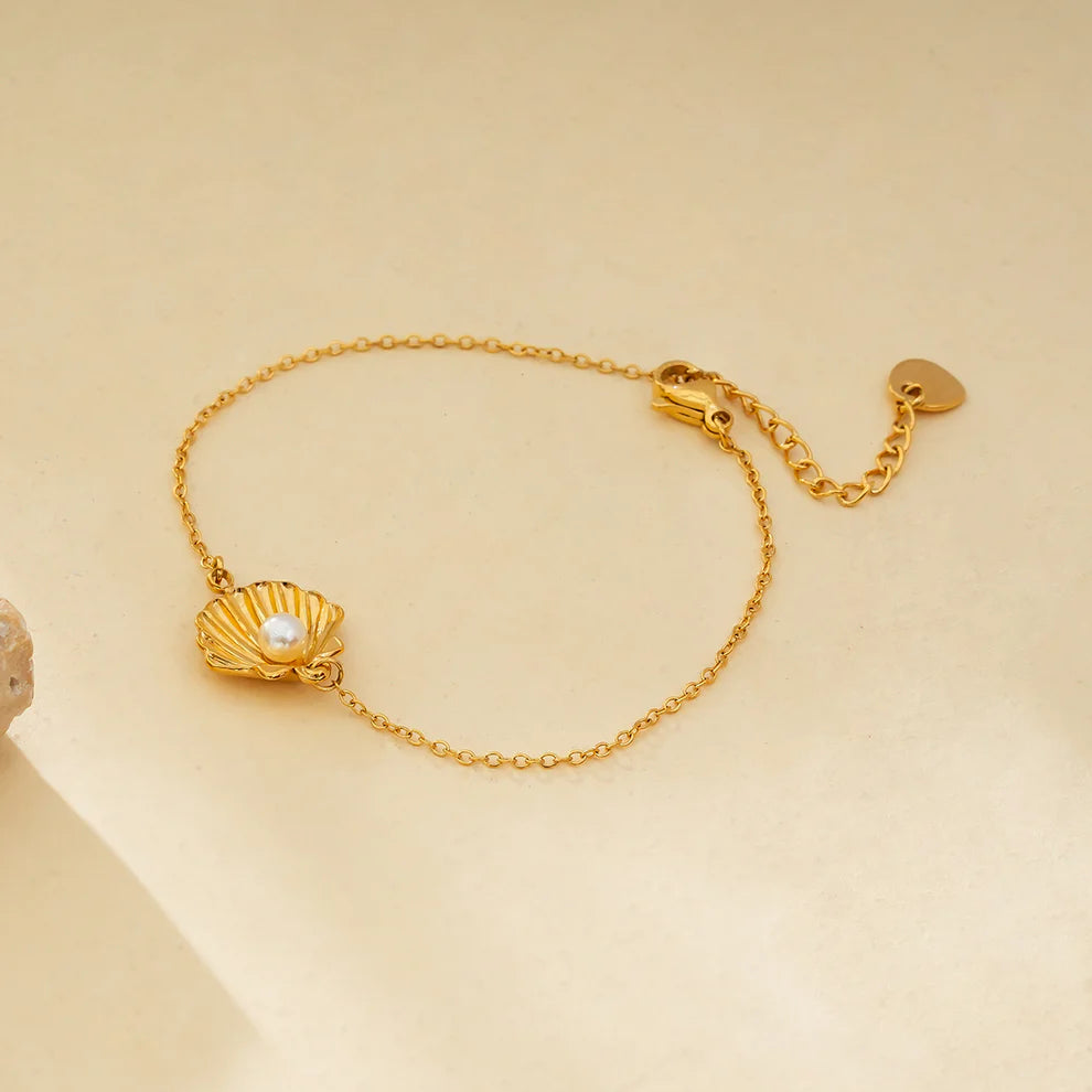 Bracelet femme chaîne doré Perla, élégance naturelle