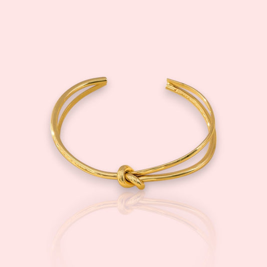 Bracelet rigide femme doré Liénor, élégance raffinée