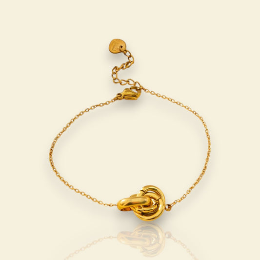 Insieme, bracelet femme chaîne doré, design moderne