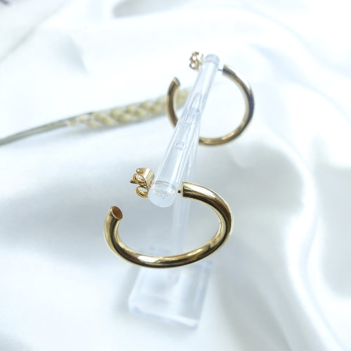 Boucles d'oreilles créoles tube