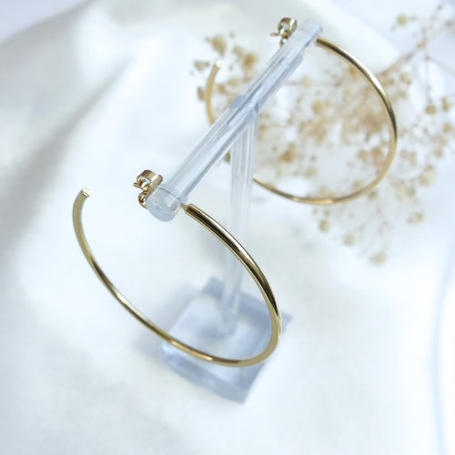 Créoles demi-cercle plaqué or