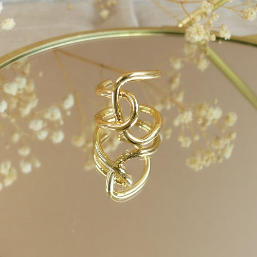 Bague anneaux entrelacés originale plaqué or