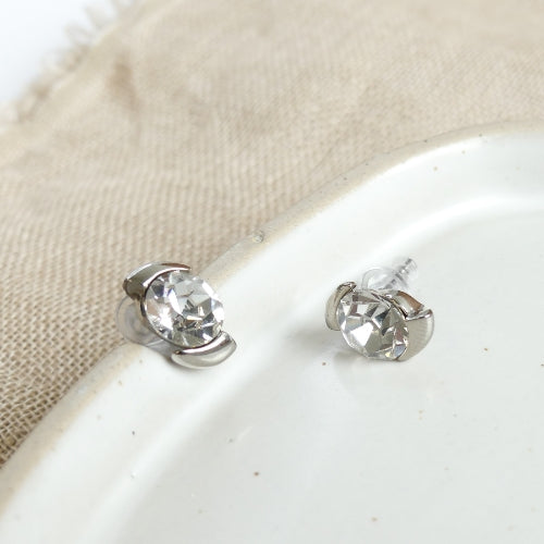 Boucles d'oreilles en cristal et argent
