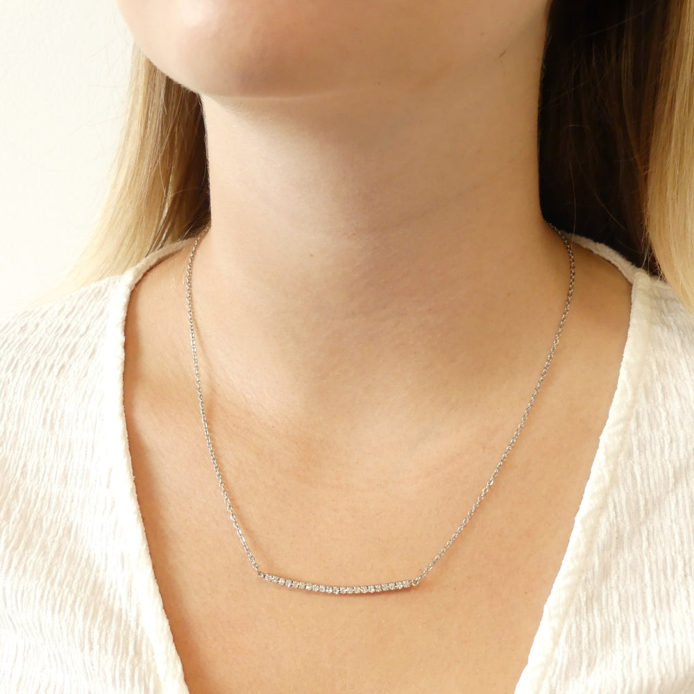 Collier barre cristaux Swarovski