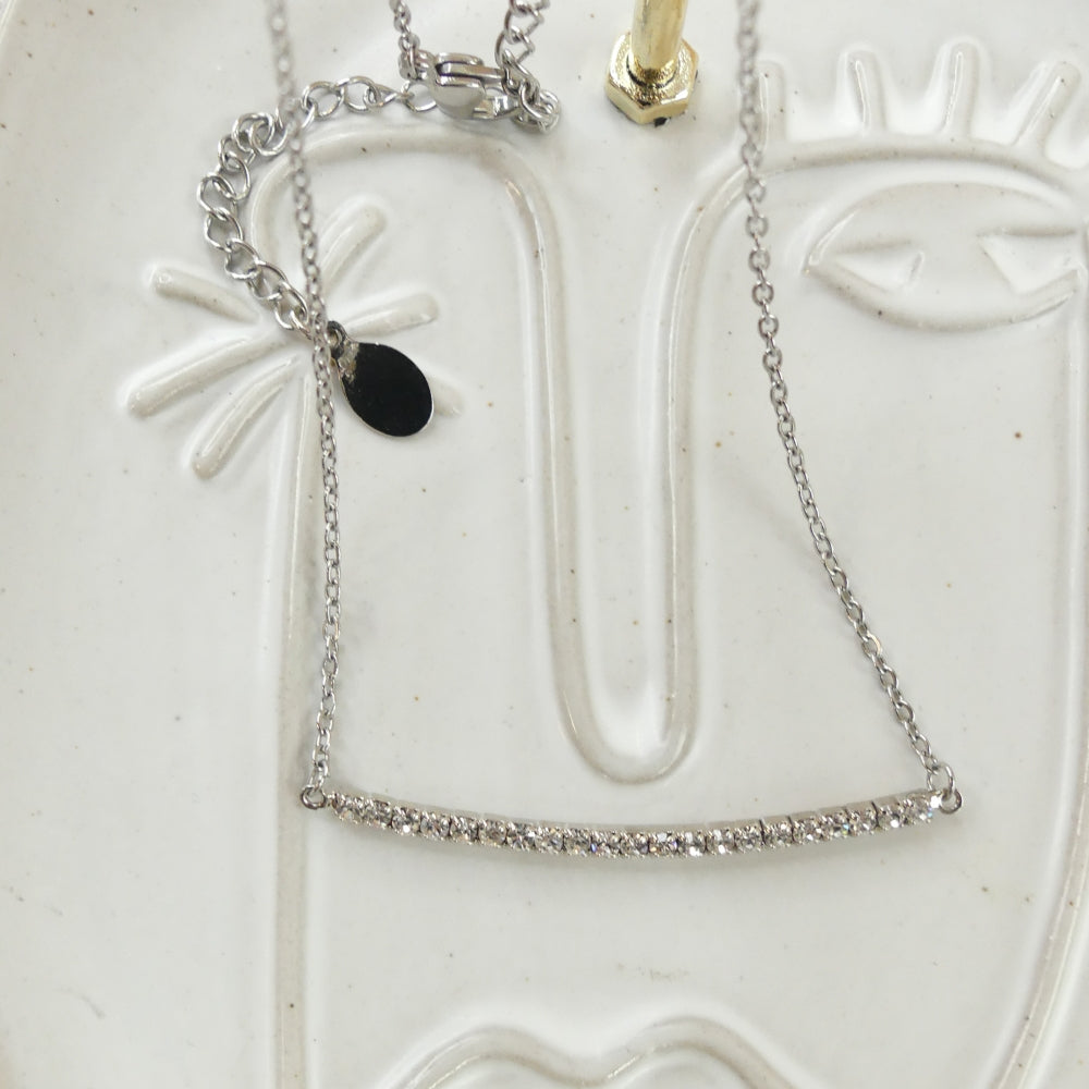 Collier barre avec cristaux Swarovski