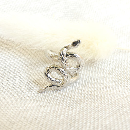 Bague serpent boa en argent