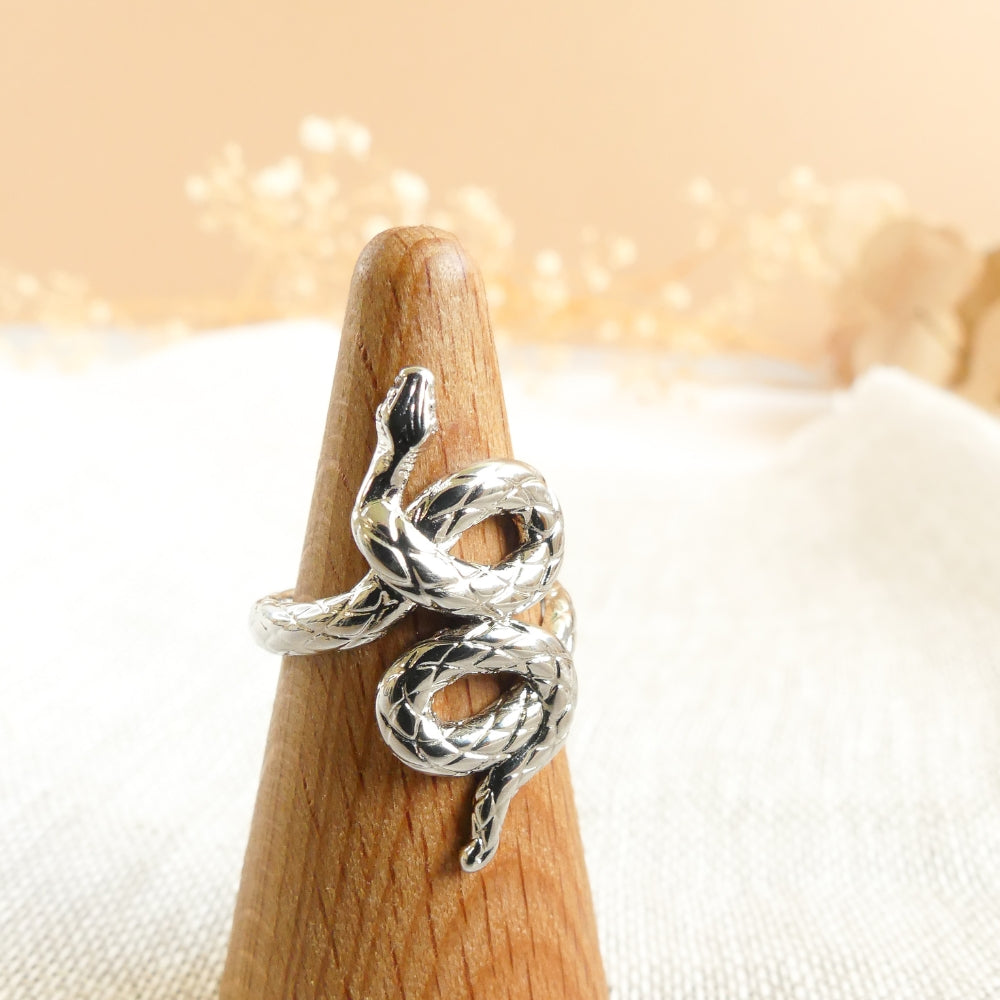 bague serpent Boa argent