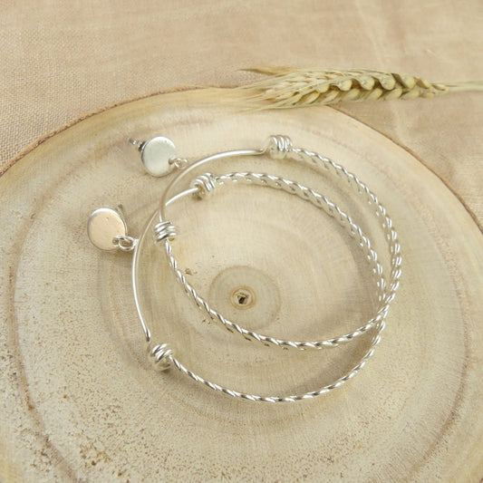 créoles torsadées argent