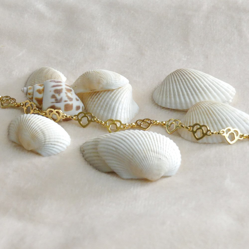 Bracelet coeur plaqué or