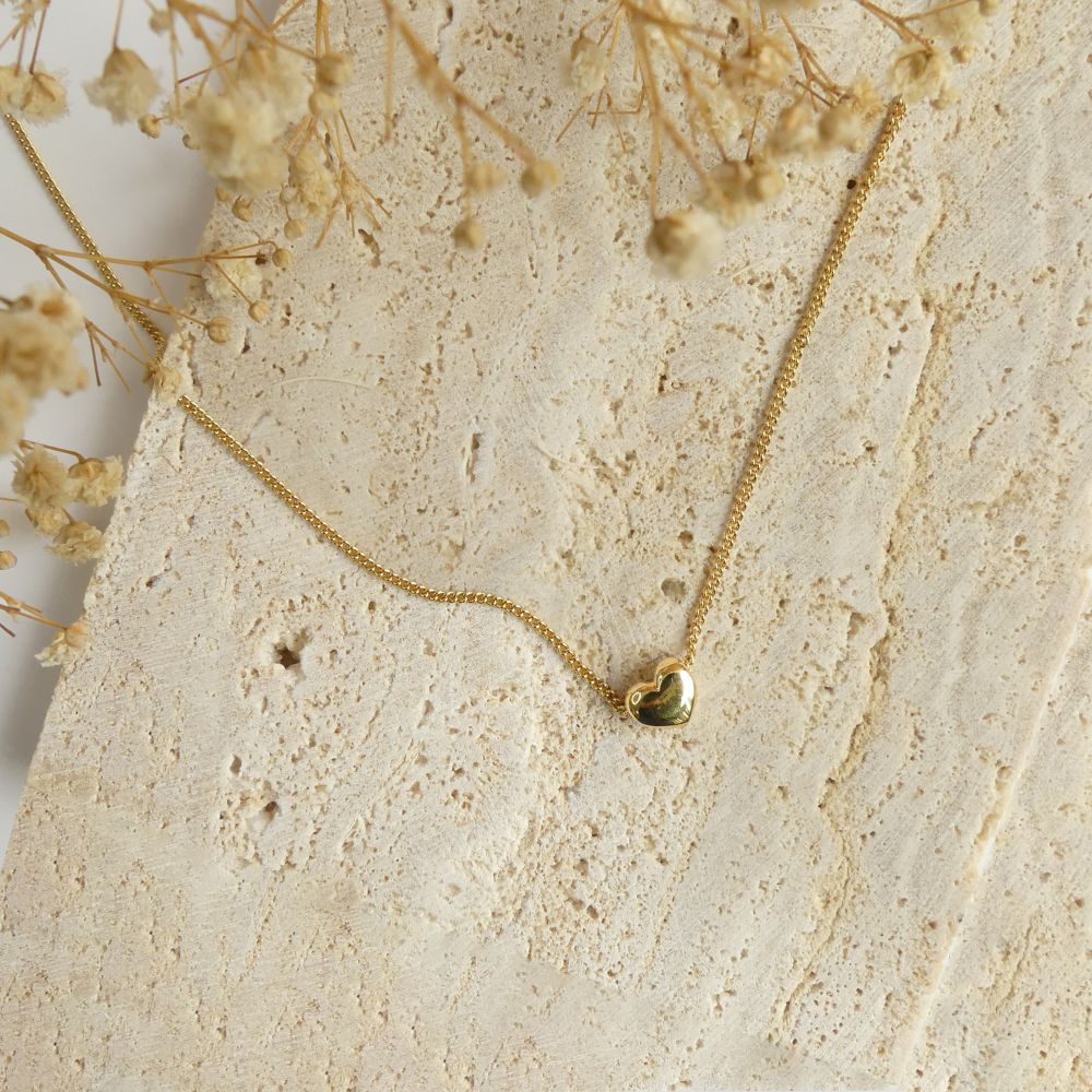 Collier coeur plaqué or