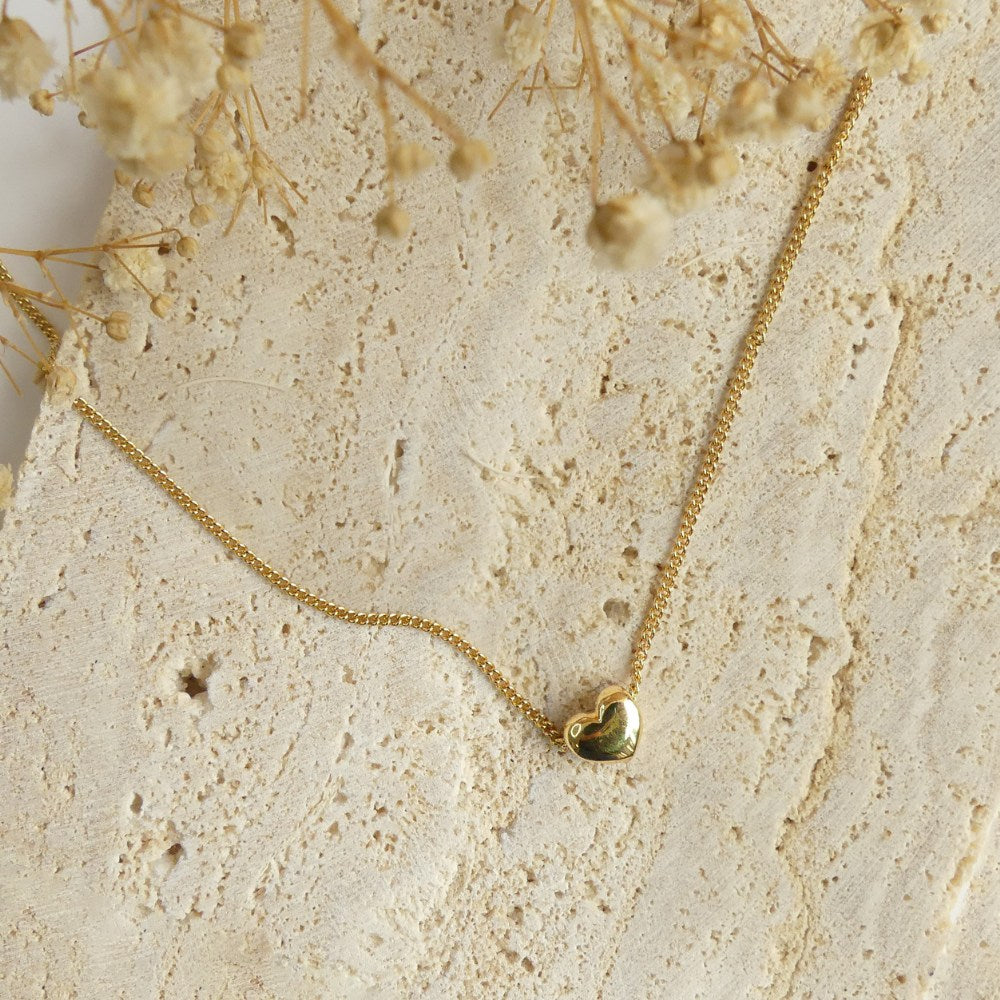 Collier coeur minimaliste argent