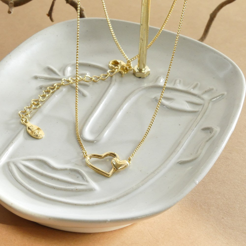 double coeurs entrelacés