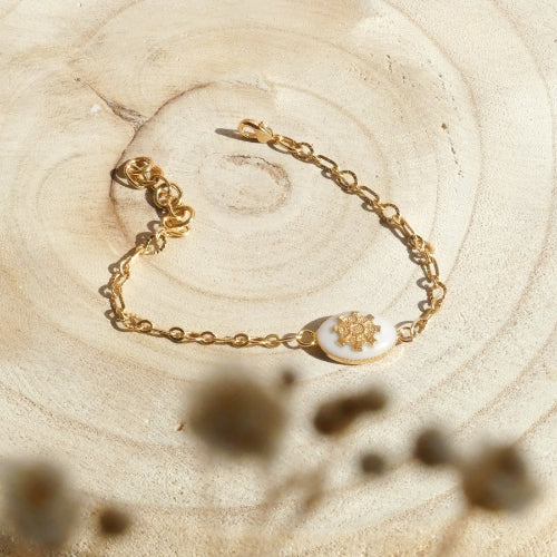 Bracelet blanc résine époxy