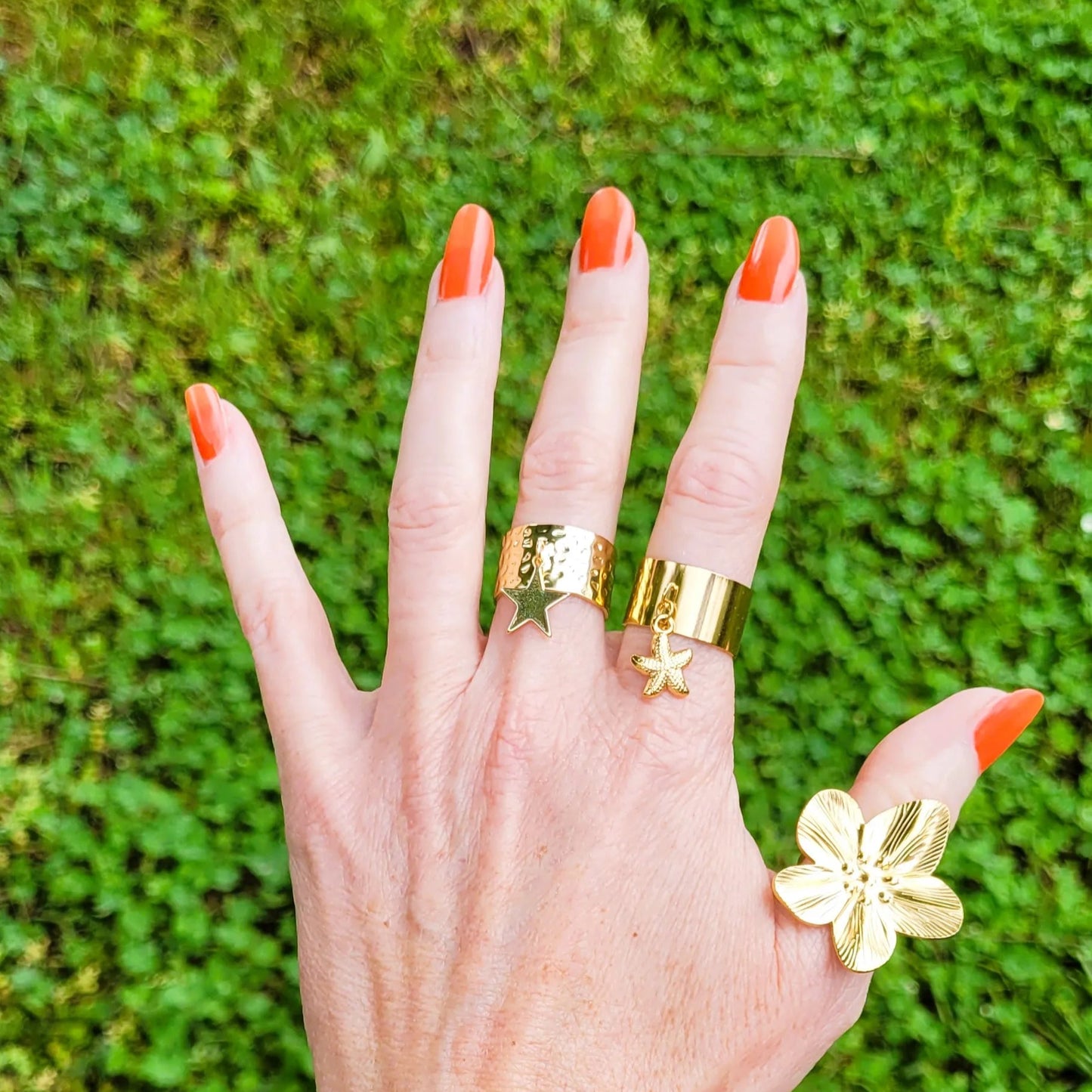 bague avec breloque Naïa, une bague réglable pour femme inspirée de l’océan