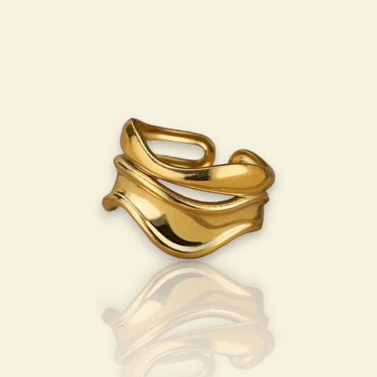 bague mode Mirage, une bague dorée tendance en 2025