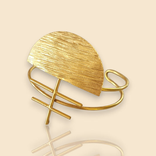 bracelet en bronze Ashanti, une manchette dorée pour femme en forme de poupée