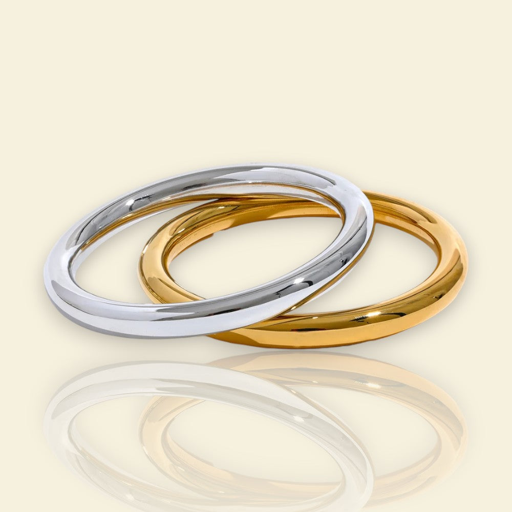 bracelet rigide Pretty, un jonc argenté tendance