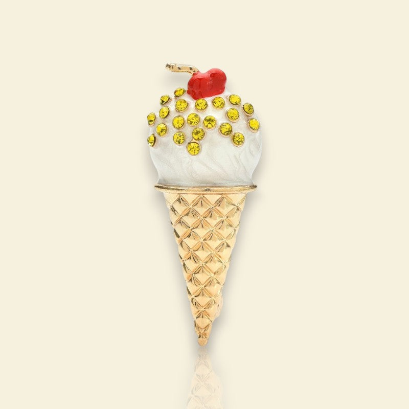 broche dorée Adélie, une broche pour vêtements fondante