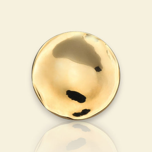 broche dorée Miraël, une broche pour vêtements à la forme galbée