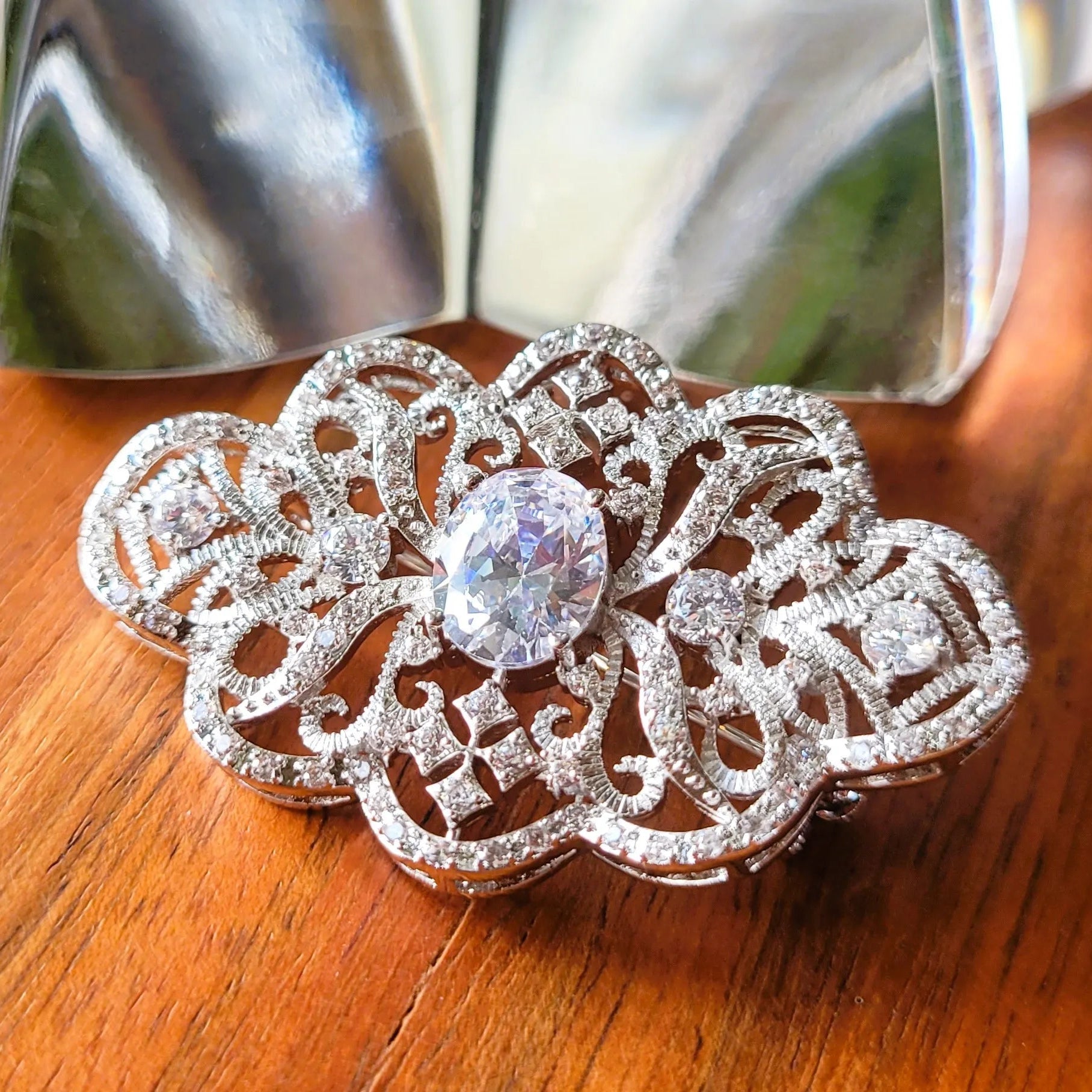 Grands broches en strass pour femmes, Style Baroque rétro Grands broches en strass pour femmes, Style Baroque rétro