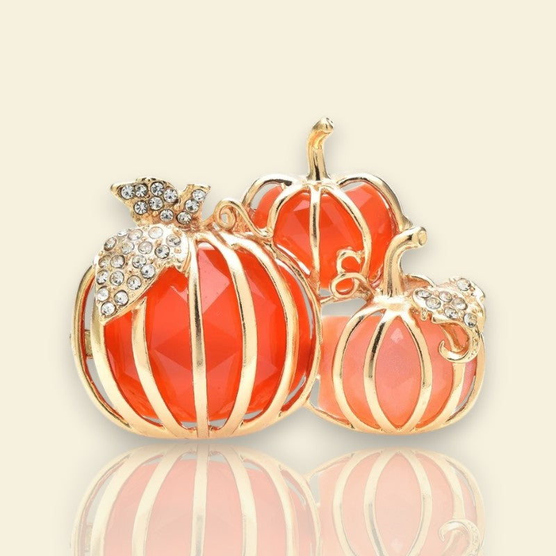 broche pour vêtement de femme Pumpky, un bijou en forme de citrouilles