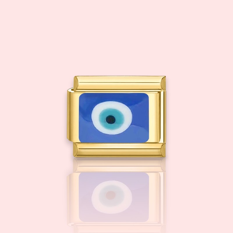 charm pour bracelet italien Bellissima doré motif œil de protection Santorin