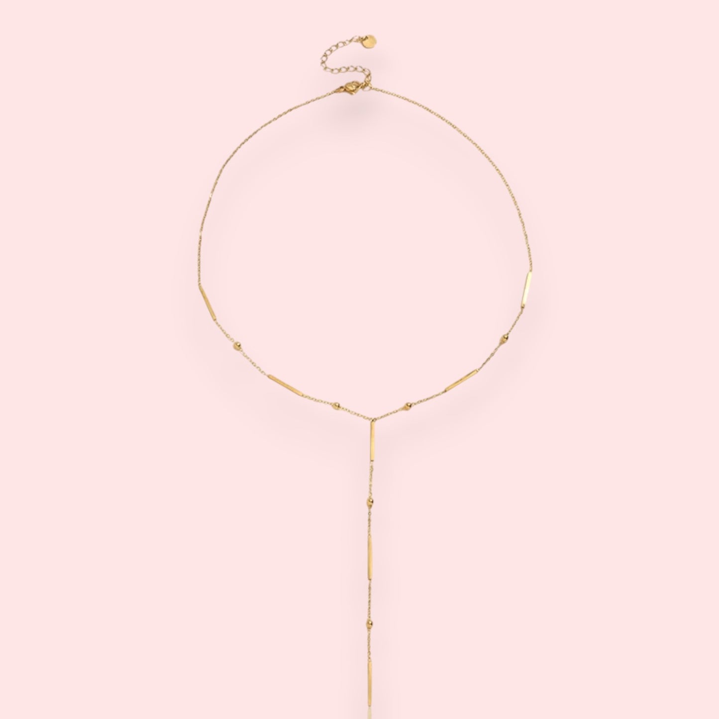 collier en acier inoxydable Alba, un collier doré en Y