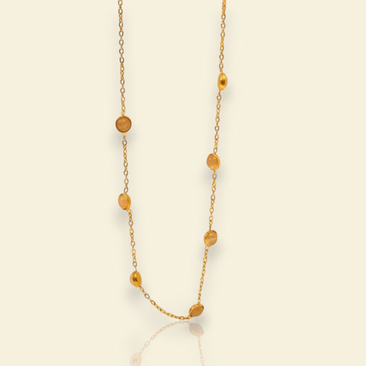 collier en acier inoxydable Mina, un collier doré et rose tendance en 2025