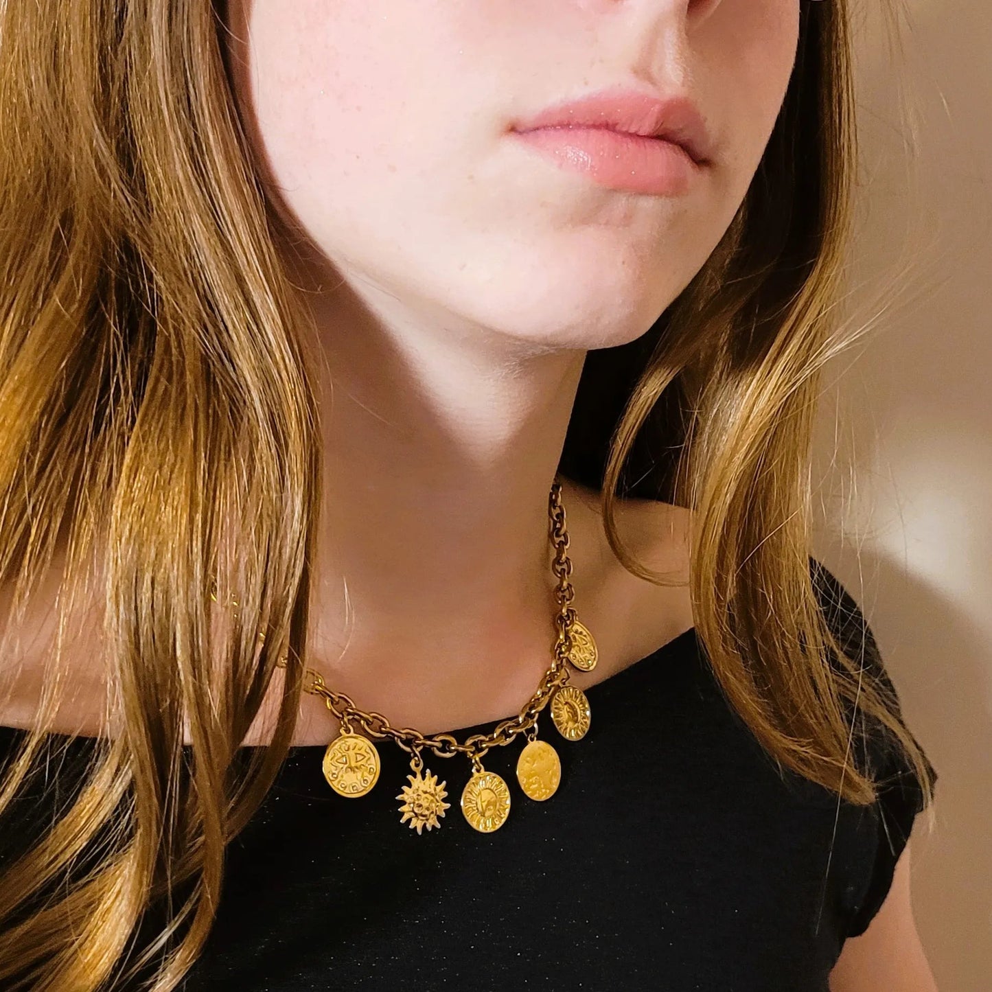 collier en acier inoxydable Sunset, un collier fantaisie pour femme tendance en 2025