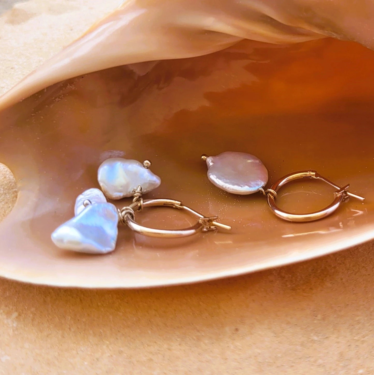 boucles d’oreilles tendances 2024 Lagune plaqué or et perles