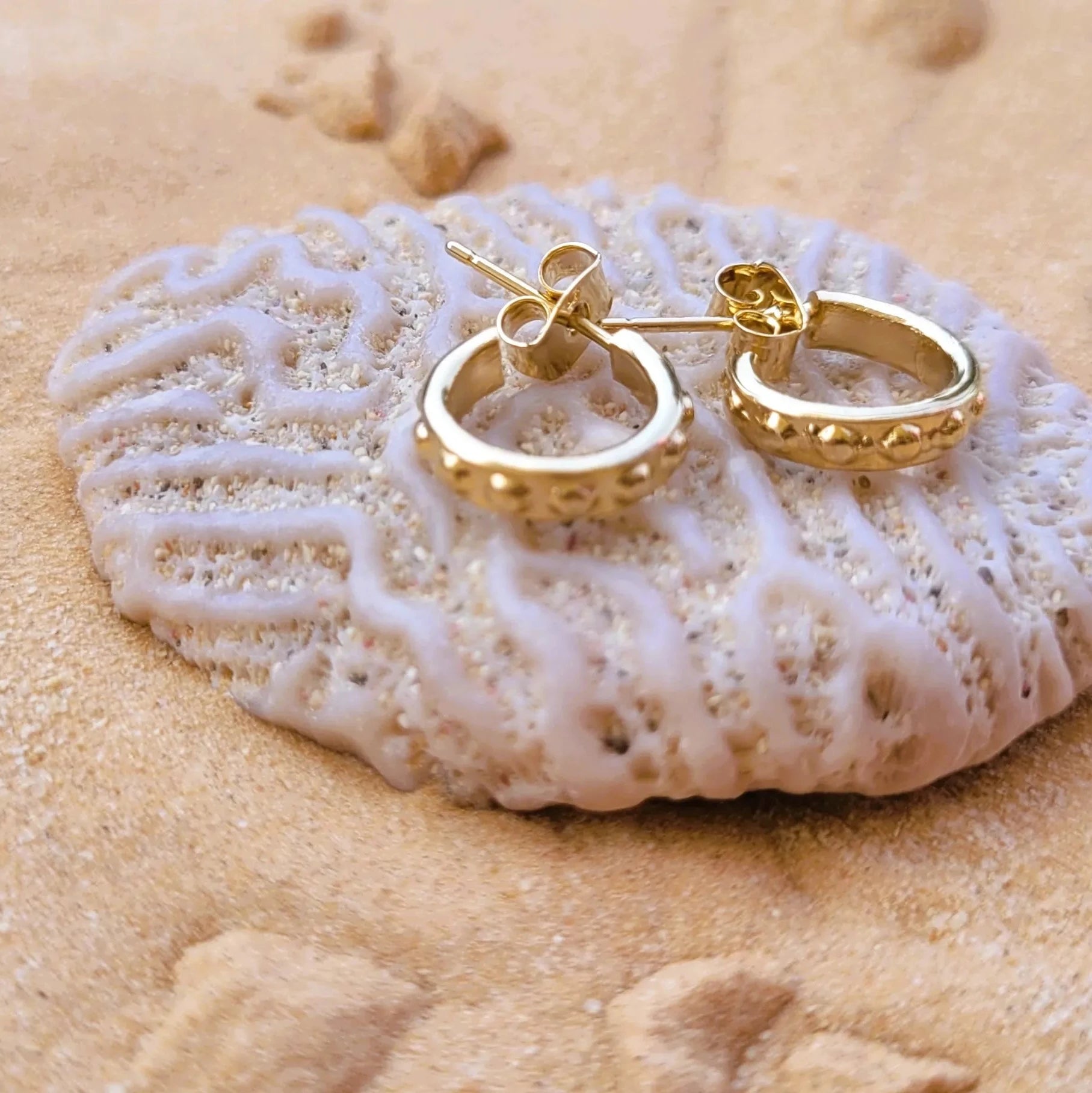 mini créoles marie texturées avec de délicats picots boucles d’oreilles tendances