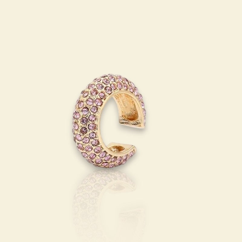 earcuff doré Chromia rose en acier inoxydable, un faux piercing tendance en 2025