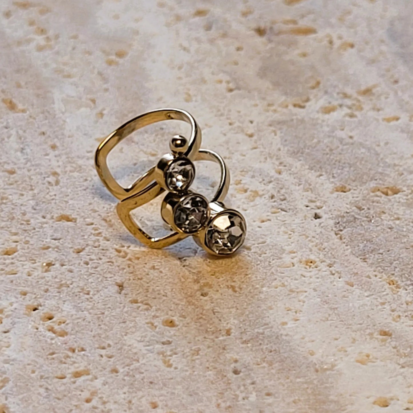 ear cuff oreilles non percées Kara doré, bague d’oreille sans perçage
