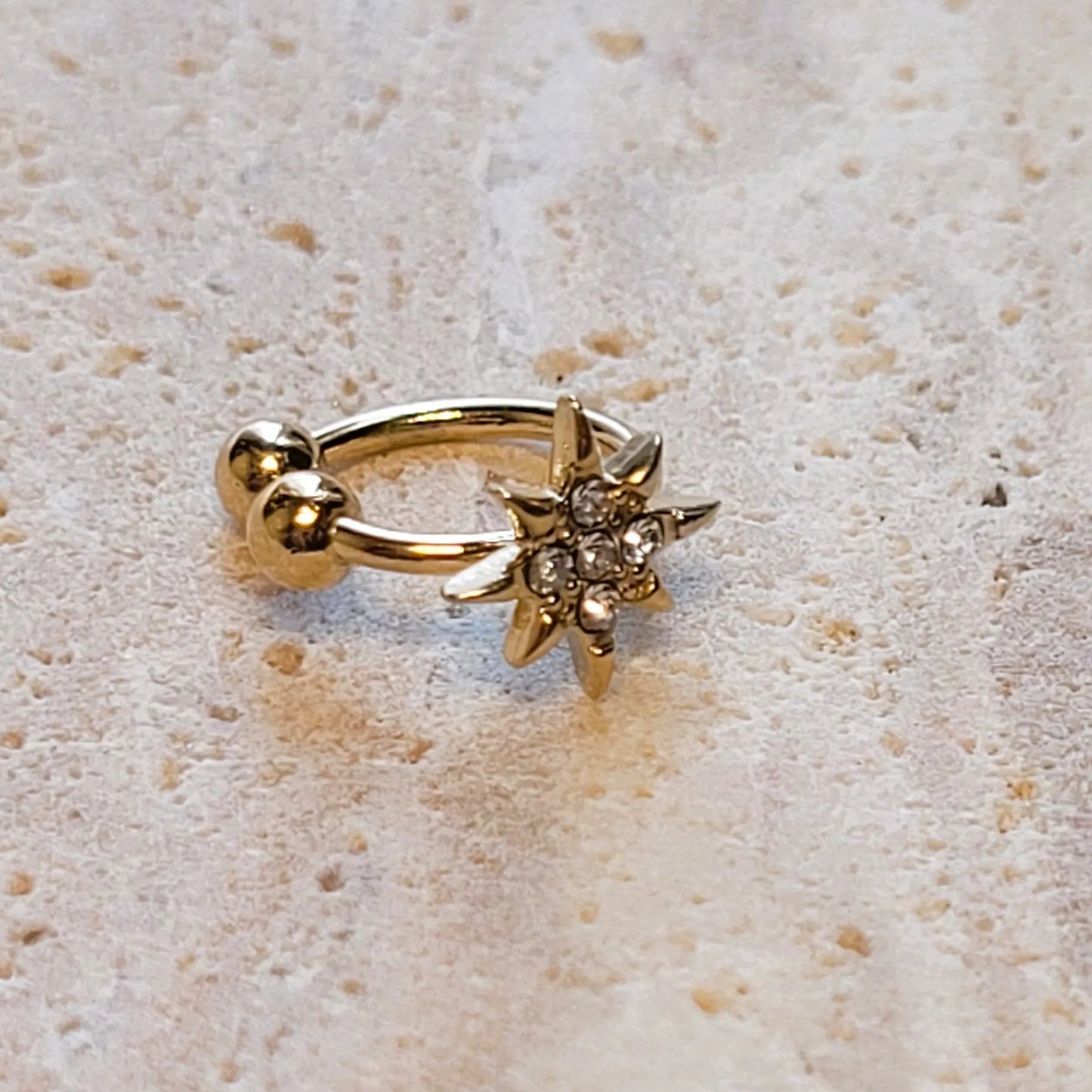 ear cuff Orion, bague d’oreille sans perçage en acier inoxydable