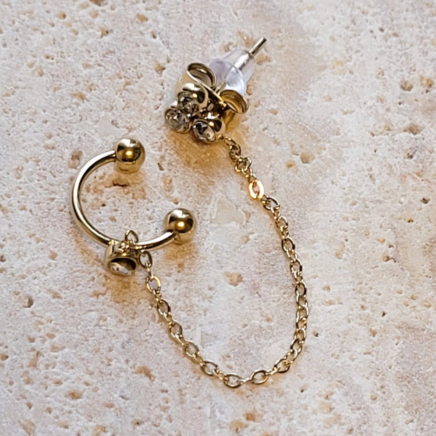boucle d’oreille pour cartilage Silaé, ear cuff oreilles non percées