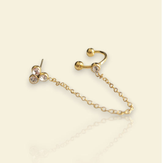 fausse boucle d’oreille Silaé, ear cuff en acier inoxydable