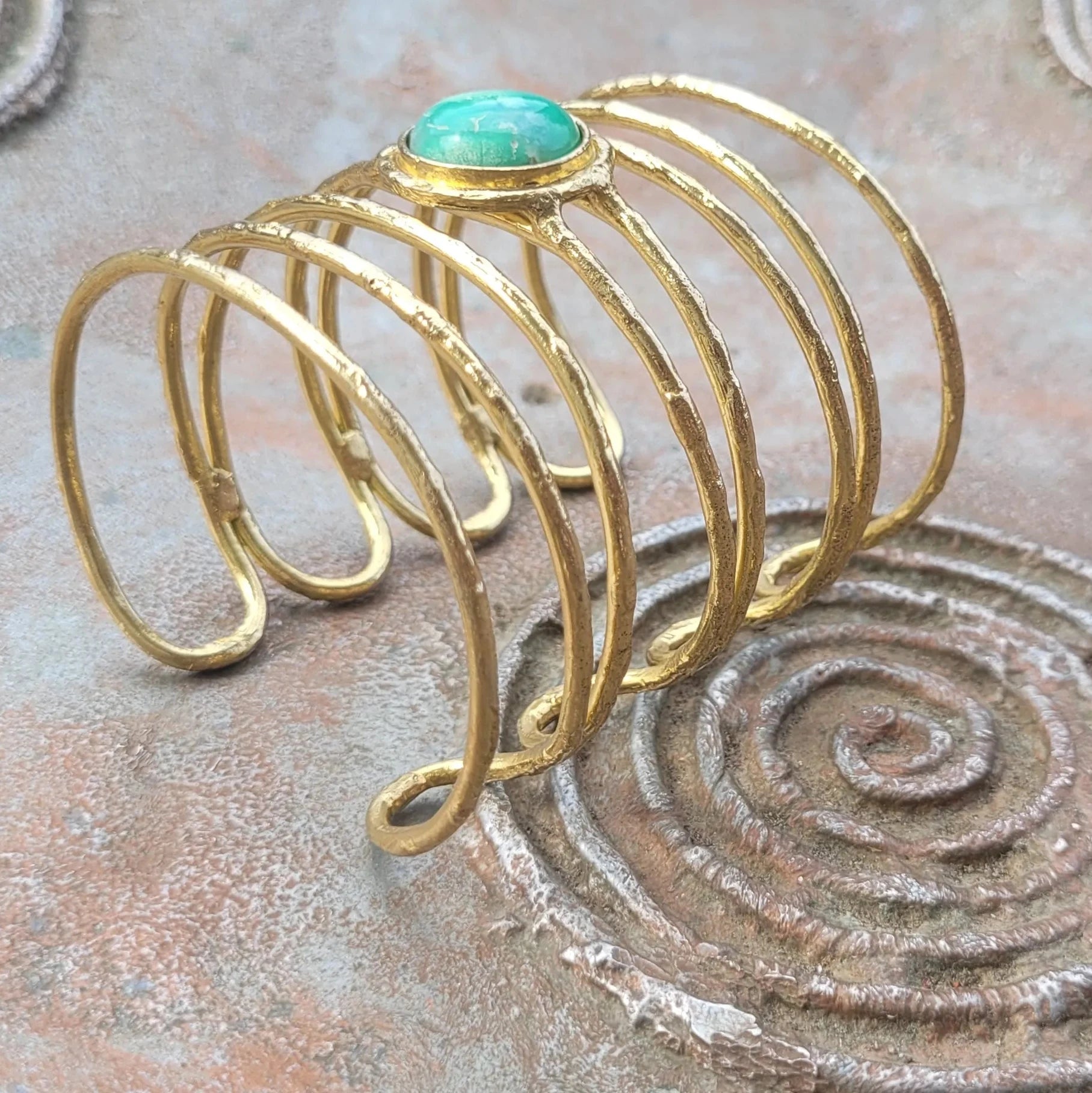 bracelet avec chrysoprase verte Niiki Paris Kiera ajustable