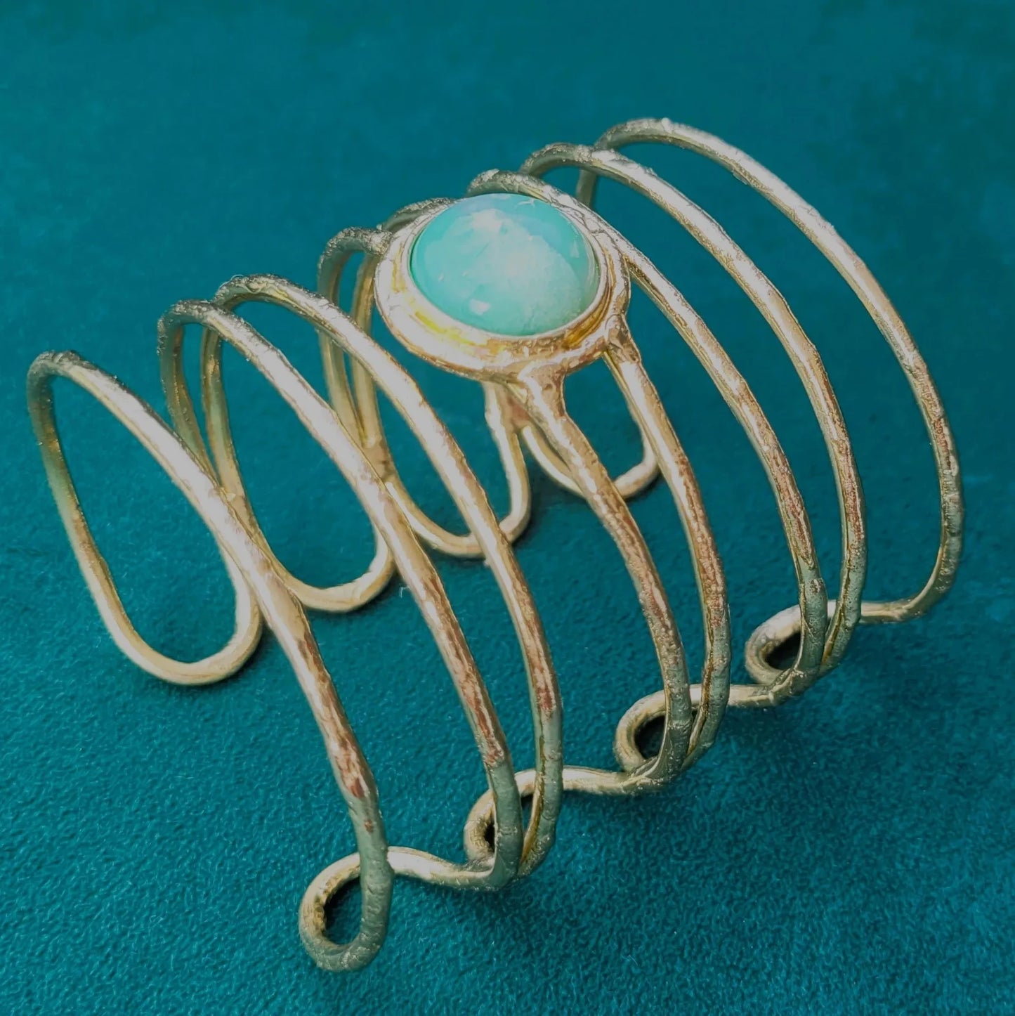 bracelets fantaisie Niiki Paris Kiera chrysoprase en laiton doré