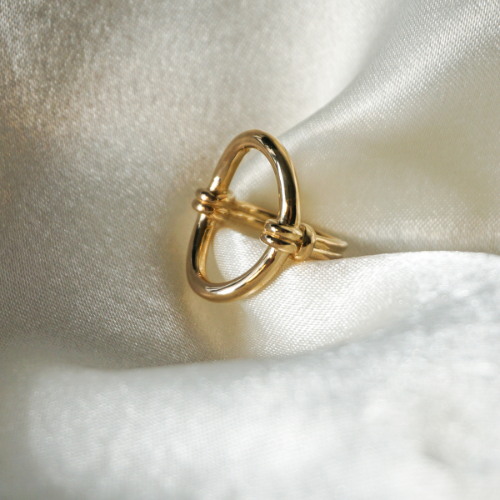 Bague ovale Fhilaé plaqué or