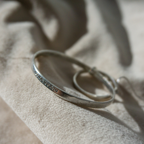 Boucles d'oreilles cercles pendantes argent