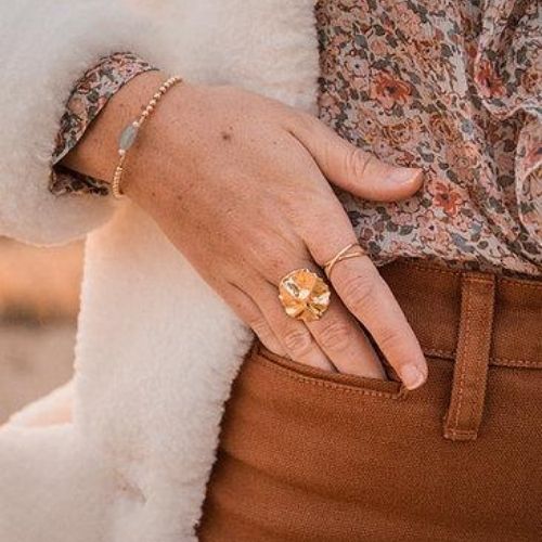 Bague Soleil à l'or fin