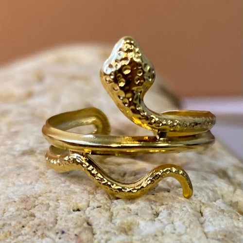 bague serpent ajustable inoxydable