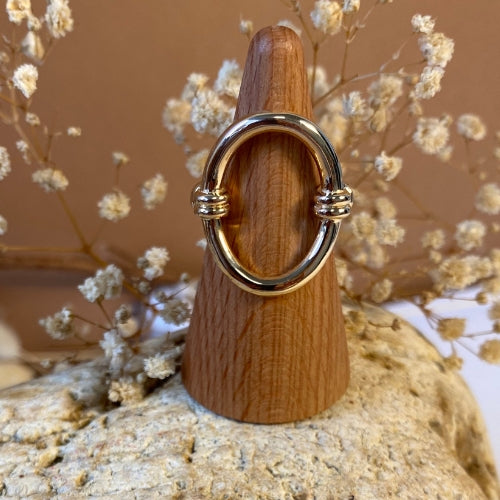Bague ovale Fhilaé plaqué or