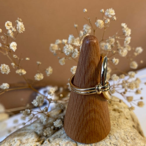 Bague ovale Fhilaé plaqué or