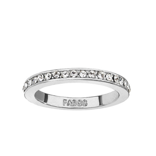 bague alliance argent cristaux Tchèques