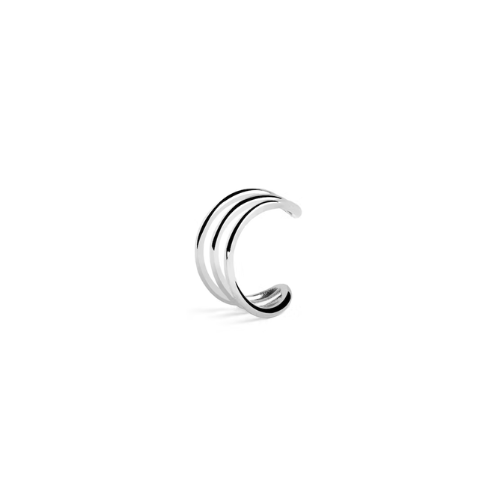 ear cuff oreilles non percées Singularu Linéa argenté, bague d’oreille sans perçage